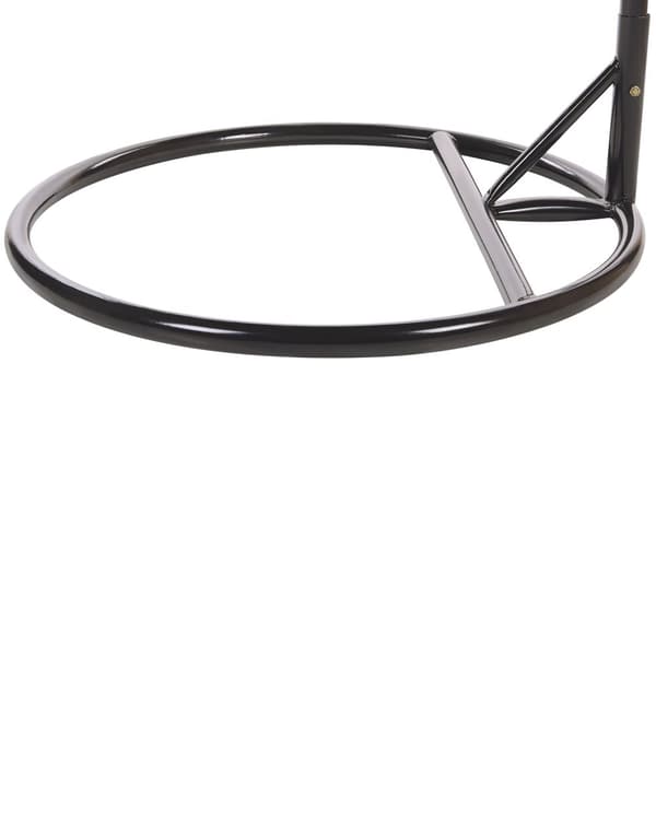 Hængestol Beige Rattan ø 100 x 200 cm Hængegynge Kurv med Puder Hynder og Stativ Boho Børneværelse Tilbehør til Udendørs Terrasse Have Dekor