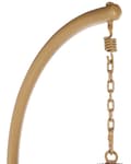 Miniatyrbillede 10 af 11: Hængestol Beige Natur Polyester og Metal 102 x 200 cm Oval Æg Kurv Ophæng Stativ Hynder Indendørs Udendørs til Haven Terrasse Indretning