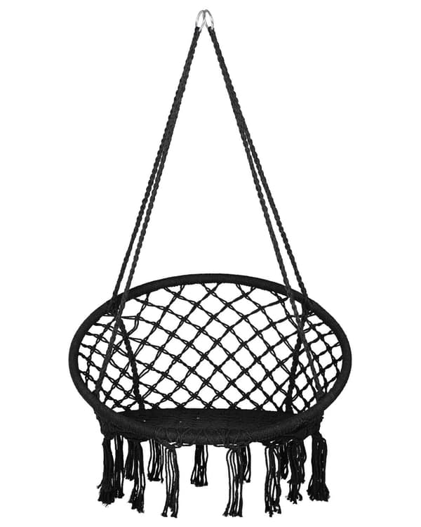 Stilfuld boho hængestol i macrame