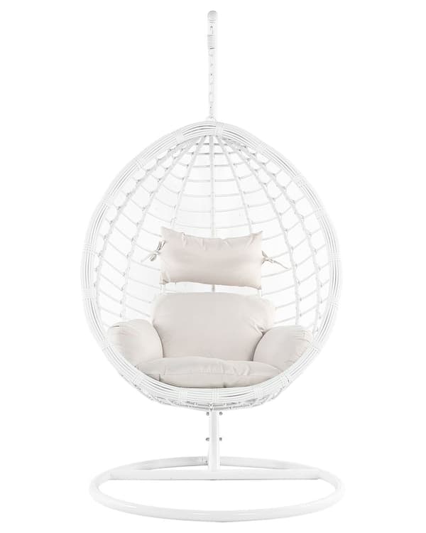 Hengestol Hvit Rotting Huske Rustikk Boho Veranda Stue Moderne