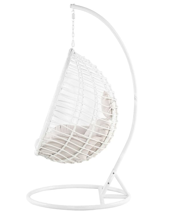Hengestol Hvit Rotting Huske Rustikk Boho Veranda Stue Moderne