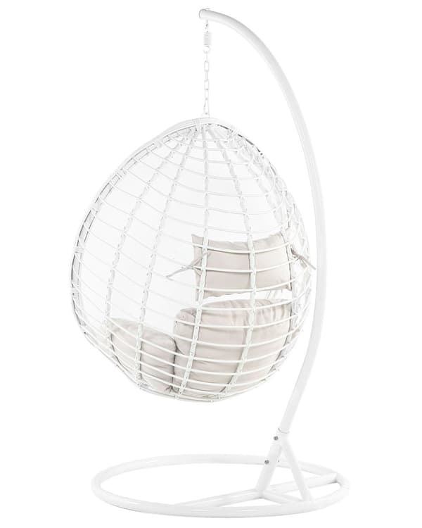 Hengestol Hvit Rotting Huske Rustikk Boho Veranda Stue Moderne