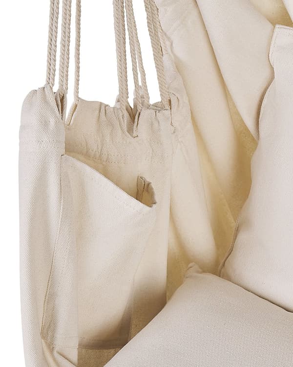 Hengestol Beige Bomull Polyester Innendørs Utendørs Boho-stil Hengekøye
