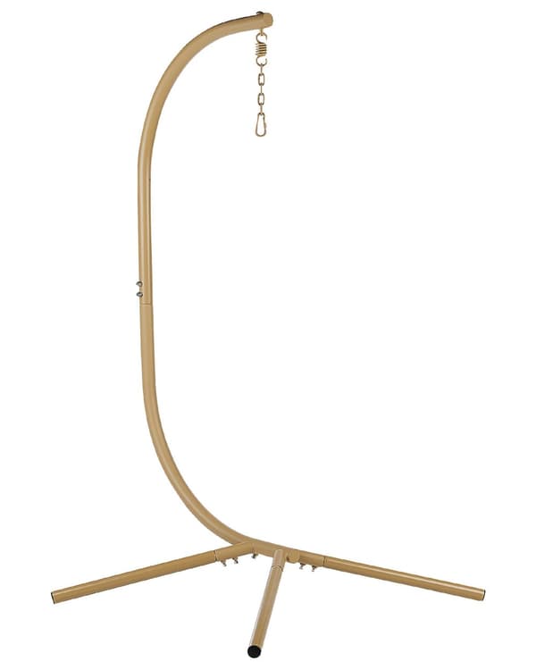 Hengestol Beige 108 x 190 x 100 cm Tau Metallstativ Myke sitteputer Boho Rustikk Stue Balkong Terrasse