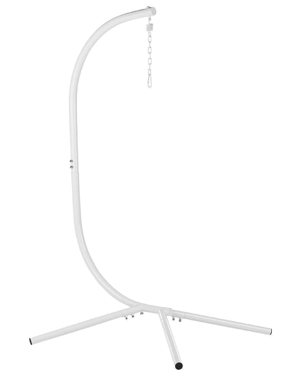 Hengestol Hvit 108 x 190 x 100 cm Tau Metallstativ Myke sitteputer Boho Rustikk Stue Balkong Terrasse