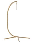 Miniatyrbillede 8 af 11: Hængestol Beige Reb Metal Stand Blød Siddepude Boho Rustik Stue Terrasse