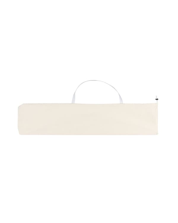 Riipputuoli beige 120 x 150 cm puuvilla polyesteri pyökki tupsut säilytyspussi boho rustiikkinen