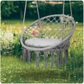 Pikkukuva 6 / 9: BOHO riippuva keinu puutarhatuoli, harmaa + tyyny