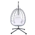 Miniatyrbilde 6 av 7: Lykke Hengestol Egg Chair, grå