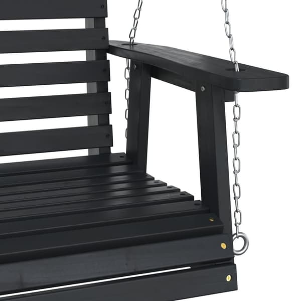 vidaXL Hagehuske med metallkjeder svart heltre gran