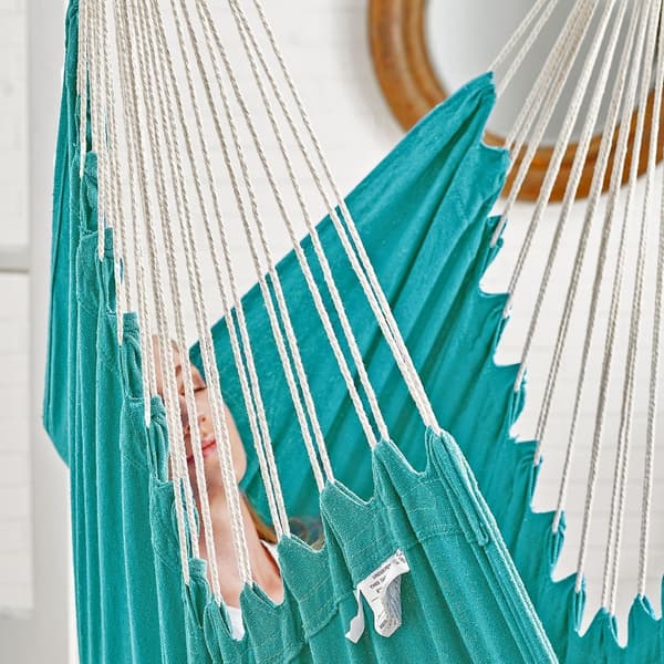 Hängstol, SONGMICS, 148x125 cm, Turkos.