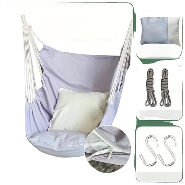 Utomhushängstol, Bekväm Kudde, Stilig Design,Lila