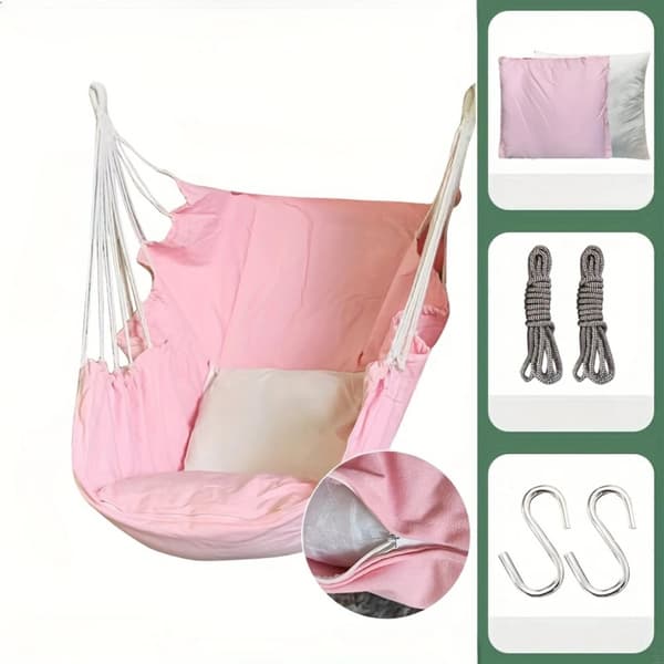 Utomhushängstol, Bekväm Kudde, Stilig Design,rosa