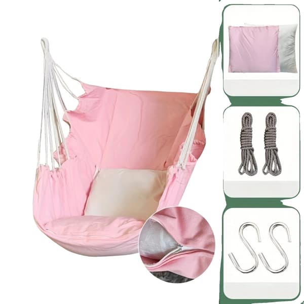 Utomhushängstol, Bekväm Kudde, Stilig Design,rosa