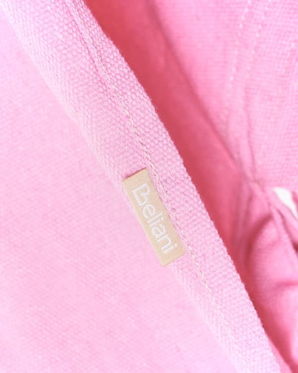 Hengekøyestol i Rosa Bomull og Polyester Gyngesete Innendørs Utendørs Boho Style
