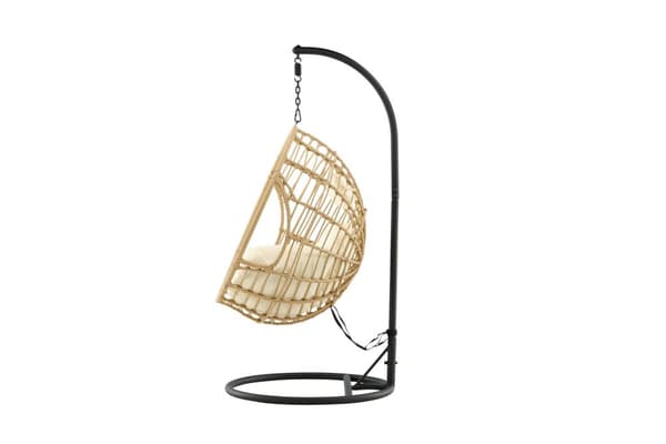 FURNLUX HÄNGSTOL FÖR UTOMHUSBRUK VIGA BEIGE & SVART 105CM