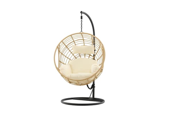FURNLUX HÄNGSTOL FÖR UTOMHUSBRUK VIGA BEIGE & SVART 105CM