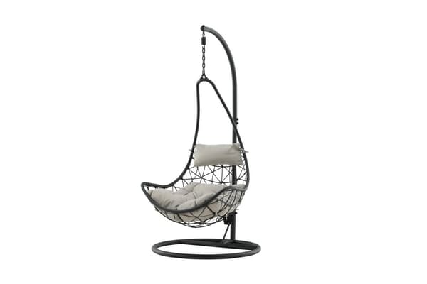 FURNLUX ULKONA ROIKKUVA TUOLI VIDE HARMAA & MUSTA 95CM