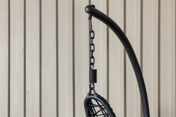FURNLUX HÄNGSTOL FÖR UTOMHUSBRUK EDINBURGH GRÅ & SVART 132CM