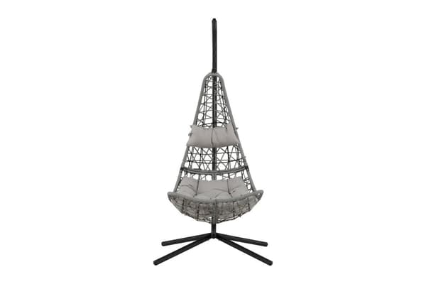 FURNLUX ULKOKÄYTTÖÖN TARKOITETTU RIIPPUTUOLI EDINBURGH HARMAA & MUSTA 132CM