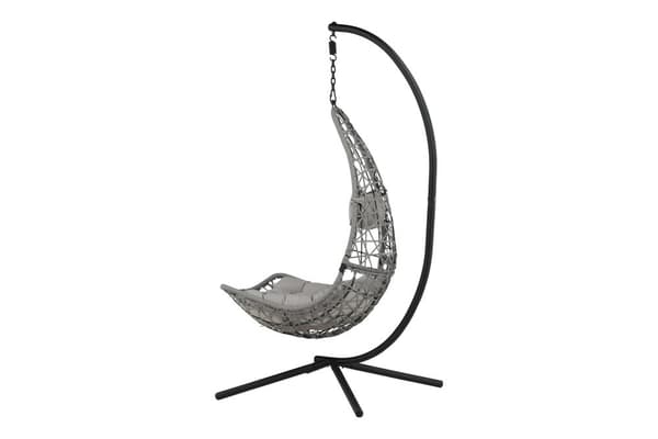 FURNLUX ULKOKÄYTTÖÖN TARKOITETTU RIIPPUTUOLI EDINBURGH HARMAA & MUSTA 132CM