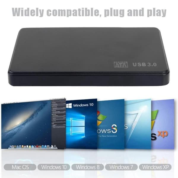 2,5" eksternt kabinet til SATA-harddisk - USB 3.0