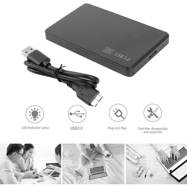 2,5" eksternt kabinet til SATA-harddisk - USB 3.0
