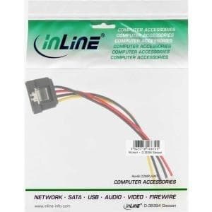 InLine - Strømkabel - SATA Power (W) til intern strømforsyning, 4-benet (M) (29670D)