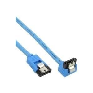 InLine - Serial ATA 7-pin - Serial ATA 7-pin - 15cm - Rättvinkelkontakt - Blå - med spärr (27701F)