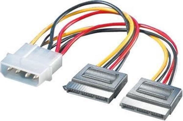 Rotronic 11.03.1050 Sisäinen 0,12 m Molex (4-pin) SATA musta, punainen, keltainen virtajohto