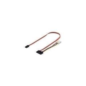 M-CAB - SATA-kabel - Serial ATA 150/300 - intern strömförsörjning, 4-stift, SATA till SATA Combo (W) - 50 cm