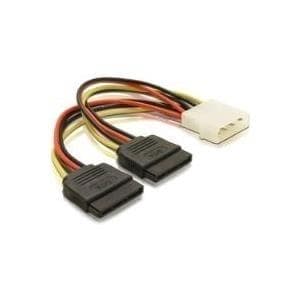 DeLOCK - strømkabel - intern strømforsyning, 4-benet (M) - 15 PIN SATA strøm - 10 cm (60102)