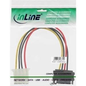 InLine 29669A 0,3 m SATA 15-bens sort SATA-kabel (29669A)