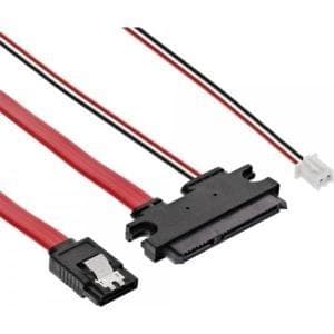 InLine - SATA-ram, intern/extern - SATA till SATA-ström/7-stifts SATA - 35 cm (29695B)