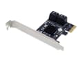 Pikkukuva 1 / 3: Conceptronic EMRICK 4-porttinen SATA PCIe -sovitin SATA-kaapelilla - PCIe - SATA - Musta - Kiina - 6 Gbit/s - Windows 10,Windows 10 Education,Windows