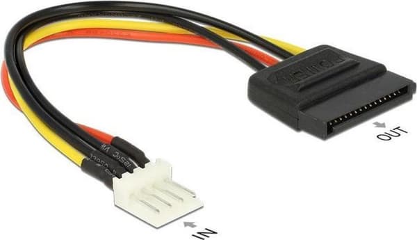 DeLOCK Floppy (m) - SATA (v) strømkabel - 0,15 meter