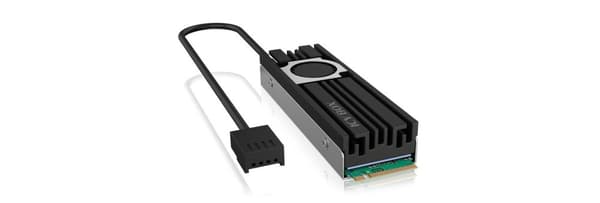RaidSonic ICY BOX IB-M2HS-70 - Solid State Drive Køler - Sort Sort, Grå