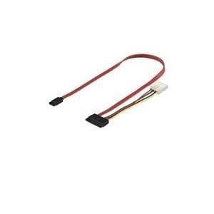 MicroConnect - SATA-kabel - Serial ATA 150/300 - SATA combo till intern strömförsörjning, 4-stift, SATA - 50 cm