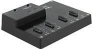 Delock - SSD-dockingstation med klonfunktion Slots: 4 - M.2 - M.2 NVMe-kort - USB 3.2 (Gen 2) - sort (64124)
