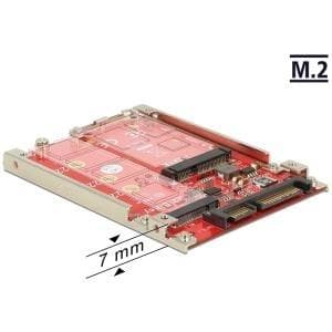 DeLOCK - Lagercontroller (M.2) - M.2-kort / mSATA - SATA 6 Gb/s (62859) Grøn