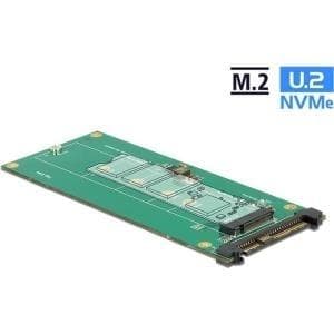 DeLOCK Converter U.2 SFF-8639 NVMe > 1 x M.2 Key M - Liitäntäsovitin - M.2 (M.2) - M.2 Card - U.2 (62865) Vihreä