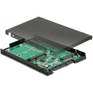 Delock 2.5? Muunnin SATA 22 pin > 1 x M.2 Key B + 1 x mSATA - 9,5 mm (62866)