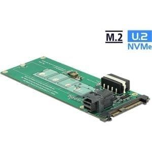 DeLOCK Converter U.2 SFF-8639 / SFF-8643 NVMe > 1 x M.2 Key M - Interface adapter - M.2 (M.2) - M.2 Card - SAS 6Gb/s, U.2 (62945) Grøn