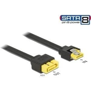 DeLOCK - SATA forlængerkabel - Serial ATA 150/300/600 - SATA (S) snappet til 8 ben SATA (R) - 30 cm