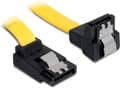 Pikkukuva 1 / 4: DeLOCK SATA -datakaapeli - kallistettu ylös / kulma alas - litteä - SATA600 - 6 Gbit/s / keltainen - 0,70 metriä