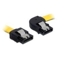 DeLock kabel SATA 6Gb/s 50cm gul re/ge metall
