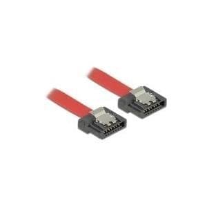 DeLOCK FLEXI - SATA-kabel - Seriel ATA 150/300/600 - 7-benet SATA (M) - 7-benet SATA (M) - 20 cm - låst - rød (83833)