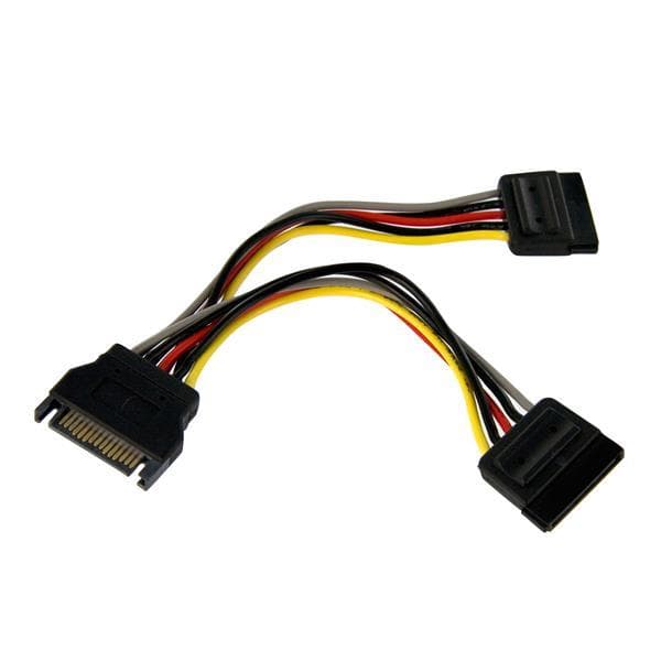 StarTech.com SATA Y-Power-kabel - S-ATA Splitter Splitter-kabel - Power Splitter - 15 PIN SATA Power (M) - 15 PIN SATA Power (W) - 6" (PYO2SATA)