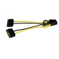 Pikkukuva 1 / 3: StarTech 15 cm:n SATA-virtalähde 8-nastaiseen PCI Express -näytönohjaimen virtasovittimeen
