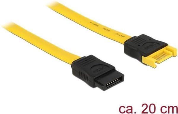 DeLOCK 83949 SATA-kabel 0,2 m Gul SATA 7-stift